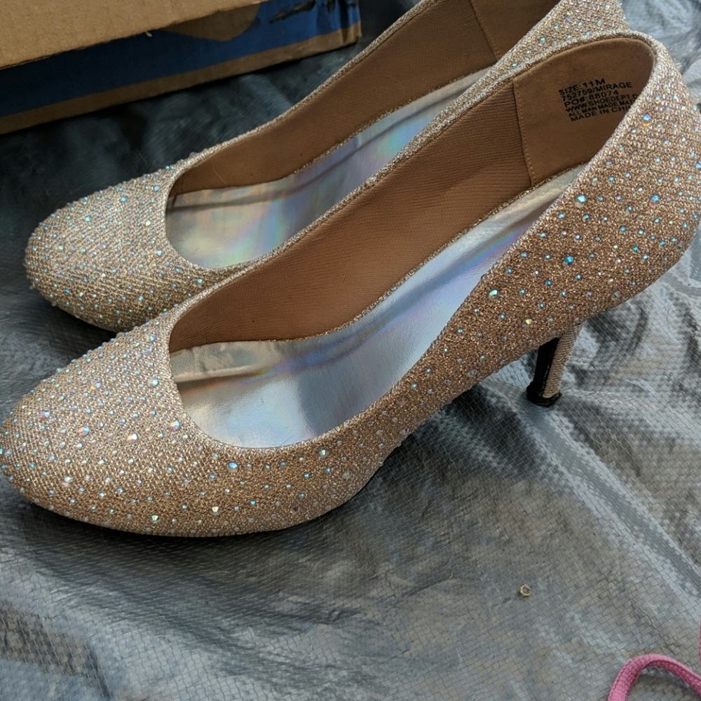 Gold Sparkle Shoes